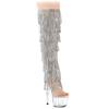 Pleaser - ADORE3019CRSF Bottes cuissardes à plateforme - Transparent/Couleur argent Product image